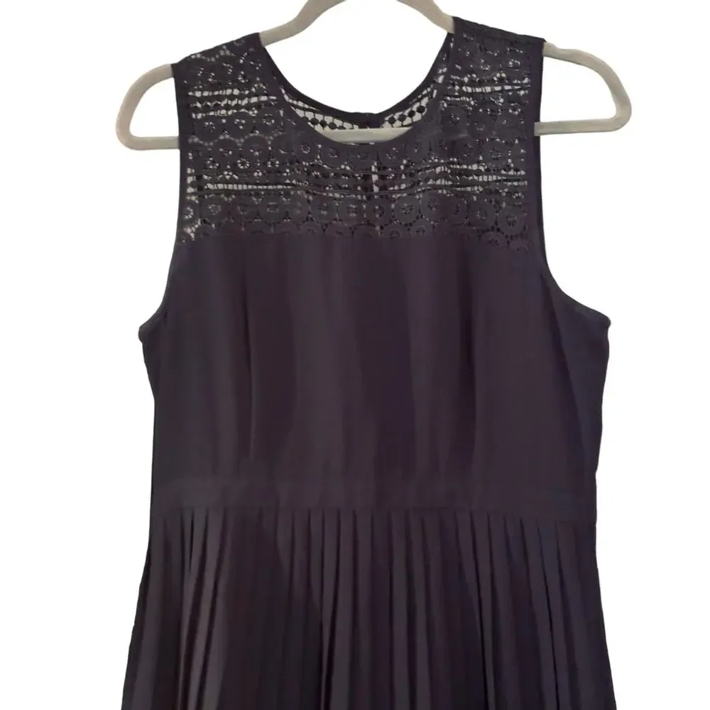 Fervour Sleeveless Pleated Dress Woman’s Sz L A-line Full Skirt ModCloth Flowy